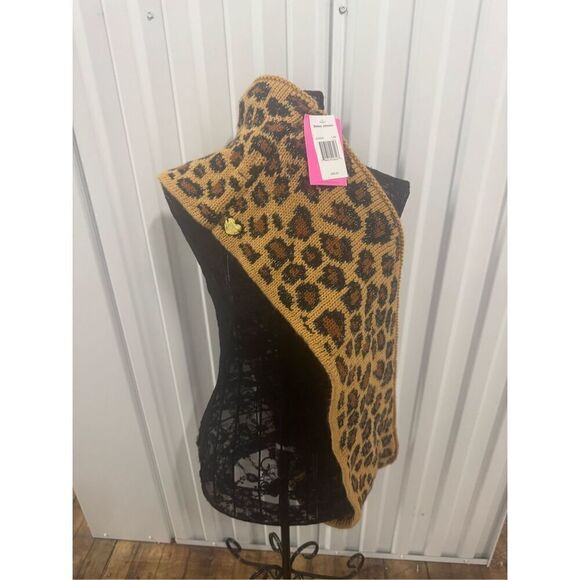 Betsey johnson  Leopard /cheetah /animal print knit scarf nwt - Picture 13 of 14